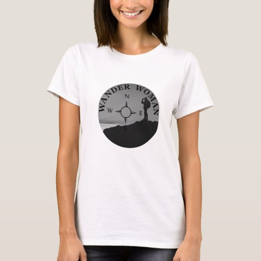 Dwaal wandeltocht campingvrouw t-shirt (Voorkant)