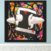 Dwaanzin in mozaïekdiepe kleuren zwart omlijst pos canvas afdruk (Insitu (Houten vloer))