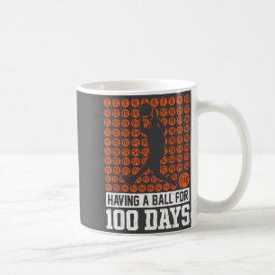 Dwaas 100ste School 100 Basketbal Dag School Dagen Koffiemok