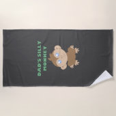 Dwaas Aapje - Strandtowel Strandlaken (Voorkant)