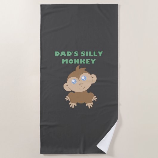Dwaas Aapje - Strandtowel Strandlaken (Voorkant)
