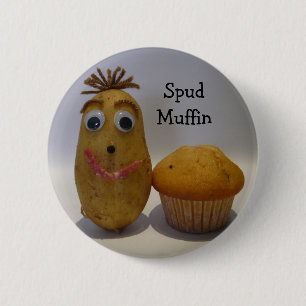 Dwaas Aardappel Muffin Knop Ronde Button 5,7 Cm