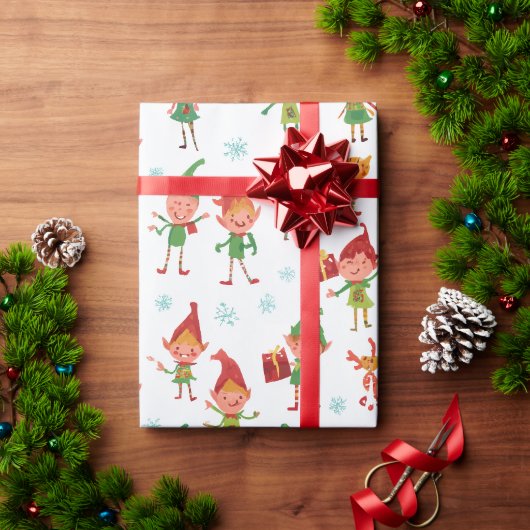 Dwaas AI-elfen Cadeaupapier (Feestdagen Geschenken)