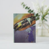 Dwaas Cheeseburger Paddenstoel Dames Collage Briefkaart (Staand voorkant)