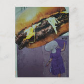 Dwaas Cheeseburger Paddenstoel Dames Collage Briefkaart (Voorkant)