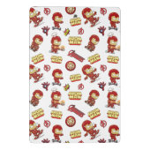 Dwaas Chibi Iron Man Naadloos Patroon - Superheld Mini Klembord (Achterkant)