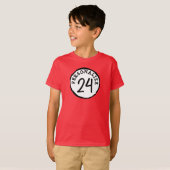 Dwaas Cirkel Aangepaste Tekst T-shirt (Voorkant volledig)