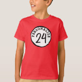 Dwaas Cirkel Aangepaste Tekst T-shirt (Voorkant)