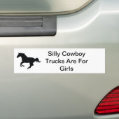 Dwaas Cowboy Bumpersticker (Op auto)