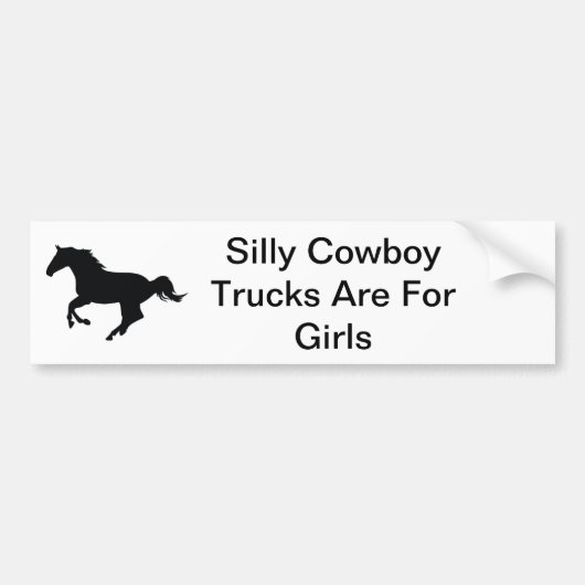 Dwaas Cowboy Bumpersticker (Voorkant)