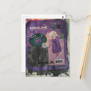Dwaas Dameszwam Junk Journal Collage Briefkaart