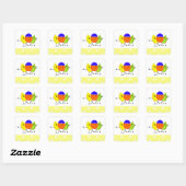 Dwaas Fruit Bende Vierkante Sticker (Vel)