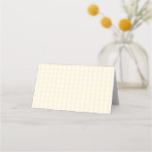 Dwaas Gan Neutraal Gele Gingham Plaatskaartje (Achterkant)