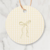 Dwaas Gan Neutraal Gingham Dank je Bedankjes Labels (Achterkant)