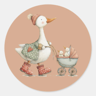 Dwaas Gans 2e Baby Baby Shower Ronde Sticker