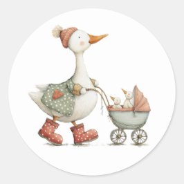 Dwaas Gans 2e Baby Baby Shower Ronde Sticker