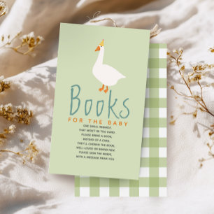 Dwaas Gans Baby Shower Boeken Voor Baby Informatiekaartje