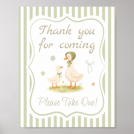 Dwaas Gans Baby Shower Favor Poster (Voorkant)