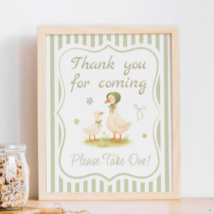 Dwaas Gans Baby Shower Favor Poster