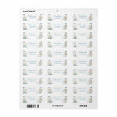 Dwaas Gans Blauw Botanisch Retouradreslabel Etiket (Full Sheet)