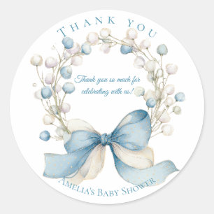 Dwaas Gans Blauwe Bloem Ronde Favor Sticker