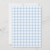 Dwaas Gans blauwe Gingham Verjaardag Bedankt Kaart (Achterkant)