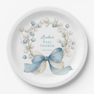 Dwaas Gans Blauwe Lint & Bes Papieren Bord