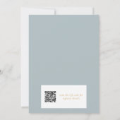 Dwaas Gans Blauwe Strik Gingham Baby Shower QR Cod Kaart (Achterkant)