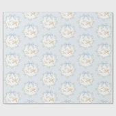 Dwaas Gans Blauwe Strik Whimsical Preppy Cadeaupapier (Vlak)