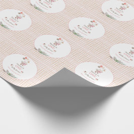 Dwaas Gans Eerste Verjaardag Bruin Cadeaupapier