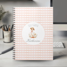 Dwaas Gans Elegante Roze Meisjes Aangepaste Naam 