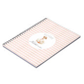 Dwaas Gans Elegante Roze Meisjes Aangepaste Naam Notitieboek (Linkerzijde)