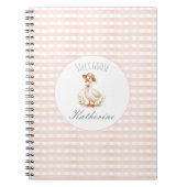 Dwaas Gans Elegante Roze Meisjes Aangepaste Naam Notitieboek (Voorkant)