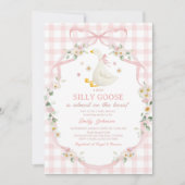 Dwaas Gans- en Gansje Babyshower Uitnodiging (Voorkant)