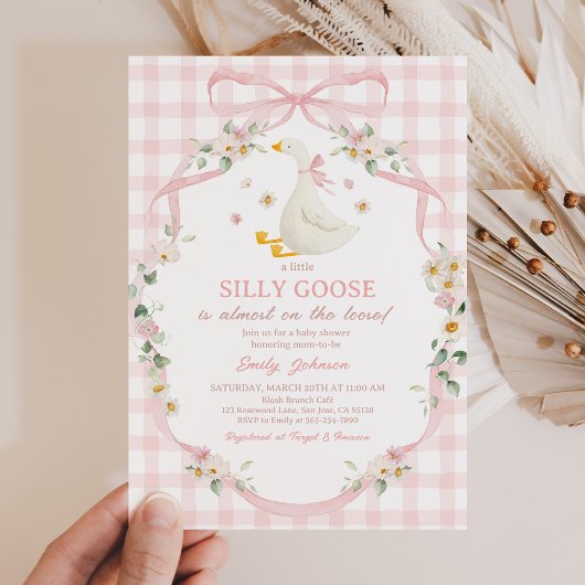 Dwaas Gans- en Gansje Babyshower Uitnodiging