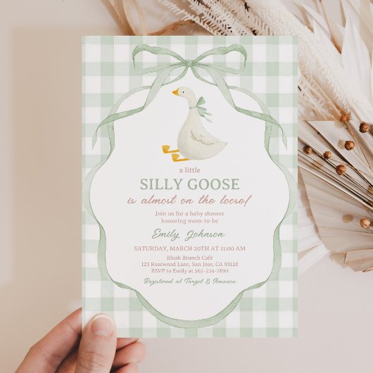 Dwaas Gans- en Gansje Babyshower Uitnodiging