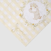 Dwaas Gans Gele Gingham wilde bloem Baby Shower Tissuepapier (Detail)