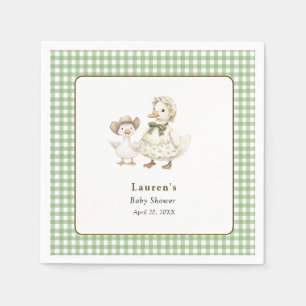 Dwaas Gans Geslachtsonzijdige Baby Shower  Servet
