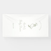 Dwaas Gans Geslachtsonzijdige babyborrel Spandoek (Horizontaal)
