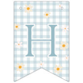 Dwaas Gans Gingham 1e Verjaardagsbanner Vlaggetjes (Tweede vlag)