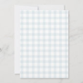 Dwaas Gans Gingham 1e Verjaardagsuitnodiging Kaart (Achterkant)