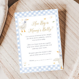 Dwaas Gans Gingham Baby Shower Hoe Groot Is Spel