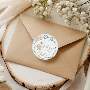 Dwaas Gans Gingham Verjaardag Favoriet Cadeautags Bedankjes Labels