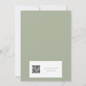 Dwaas Gans Groen Gingham Baby Shower QR Code Kaart (Achterkant)