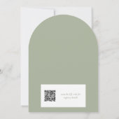 Dwaas Gans Groene Gingham Boog Baby Shower QR Code Kaart (Achterkant)