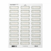 Dwaas Gans Groene Gingham Daisy Retouradres Etiket (Full Sheet)