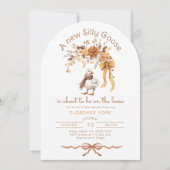 Dwaas Gans Herfst Boog Baby Shower Uitnodiging (Voorkant)
