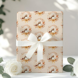 Dwaas Gans Herfstkrans Baby shower Cadeaupapier