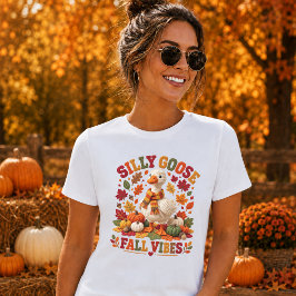 Dwaas Gans Herfststemmingen Nep Haak Gans T-shirt
