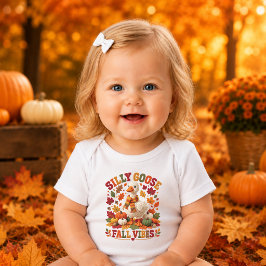 Dwaas Gans Herfststemmingen Nep Haak Gans Unisex Romper